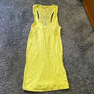 racerback tank with crochet top